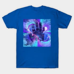 Swirling lines and palm T-Shirt